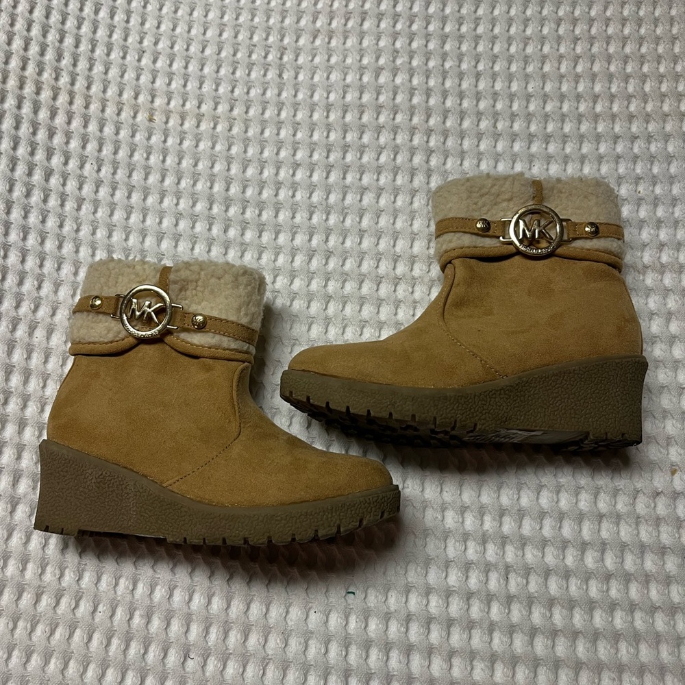 Michael Kors Fur trim Wedge Bootie